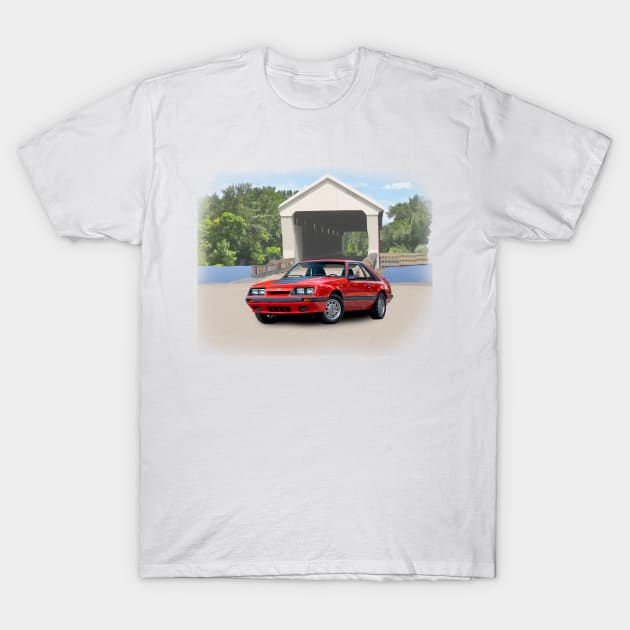 1984 Mustang GT T-Shirt by Permages LLC